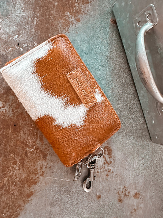 COMPACT COWHIDE WALLET :BRONZE